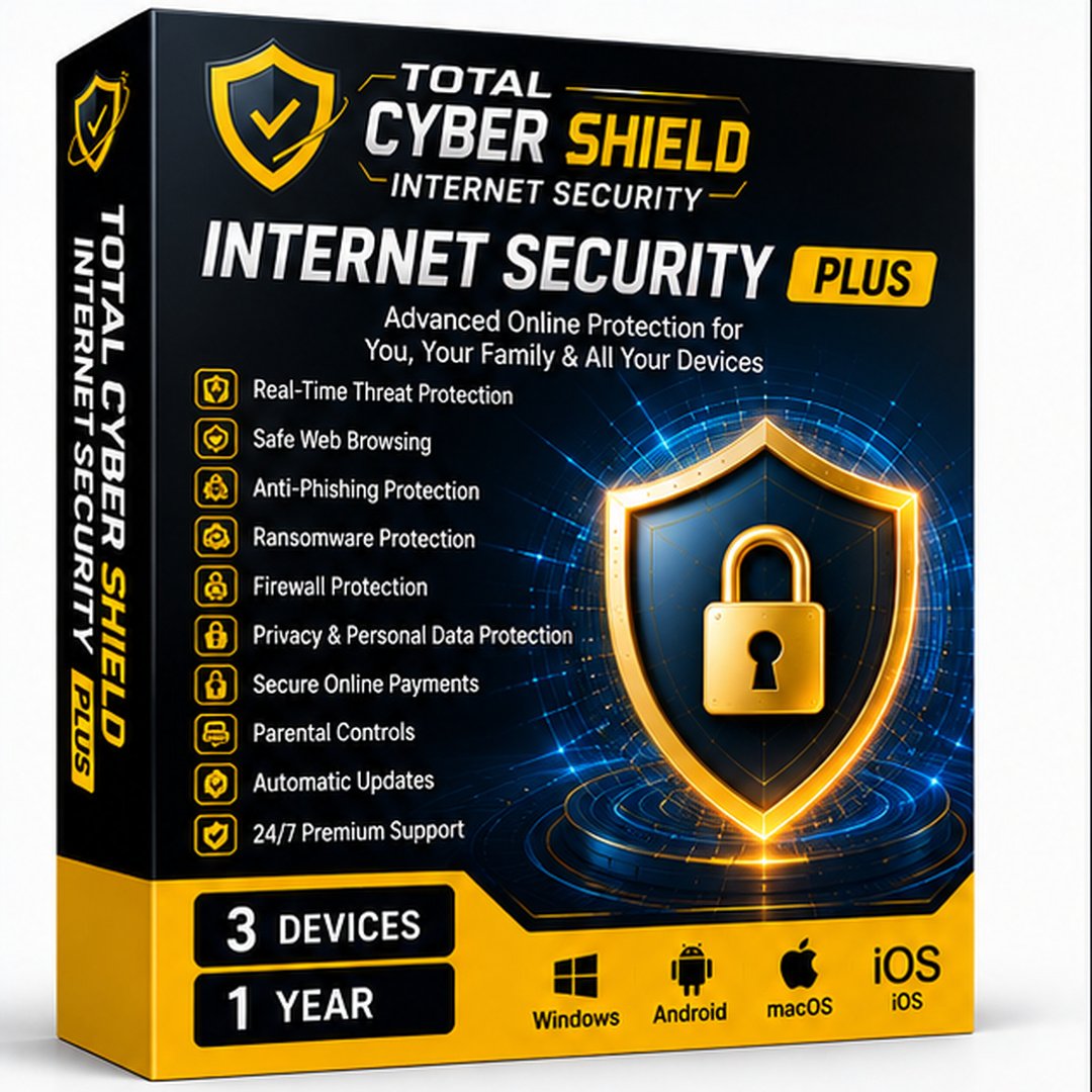 Total Cyber Shield Internet Security Plus (3 Devices / 1 Year)